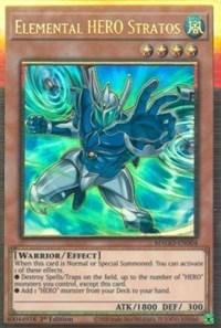 Elemental HERO Stratos (Alternate Art) [MAGO-EN004] Gold Rare - Josh's Cards