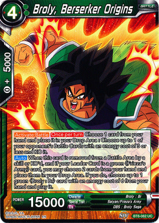 Broly, Berserker Origins (BT6-062) [Destroyer Kings] Parallel Foil
