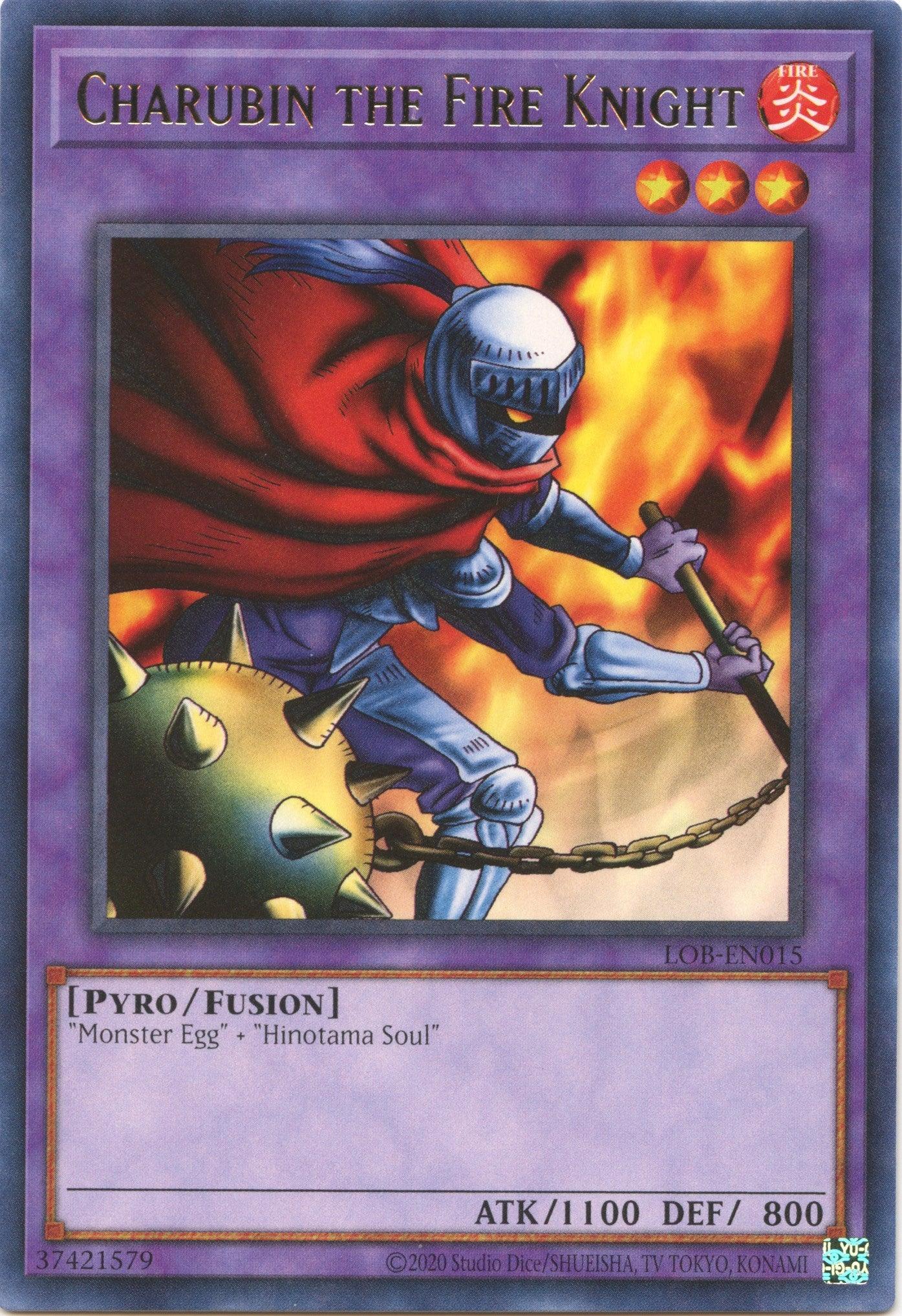 Charubin the Fire Knight (25th Anniversary) [LOB-EN015] Rare - Josh's Cards