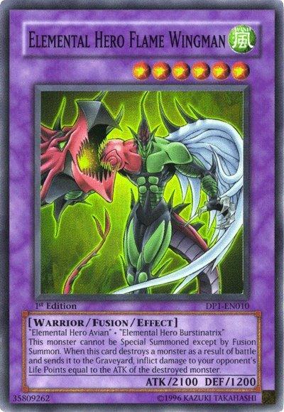 Elemental Hero Flame Wingman [DP1-EN010] Super Rare - Josh's Cards