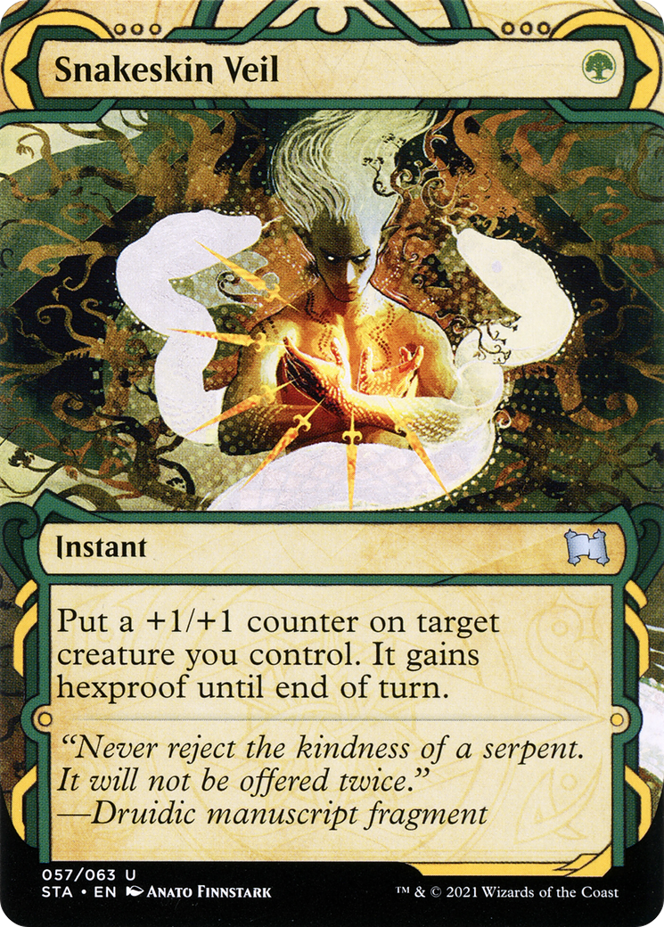Snakeskin Veil (STA-057) - Strixhaven Mystical Archive: (Showcase) (Borderless)