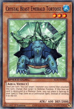 Crystal Beast Emerald Tortoise [SGX1-ENF05] Common - Josh's Cards