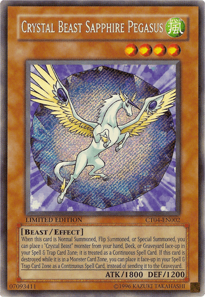 Crystal Beast Sapphire Pegasus [CT04-EN002] Secret Rare - Josh's Cards