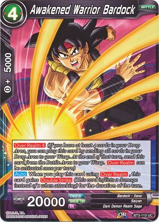 Awakened Warrior Bardock (BT3-110) [Cross Worlds] Parallel Foil