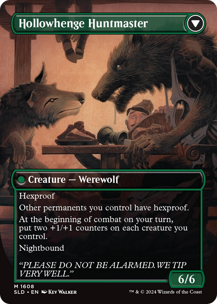 Avabruck Caretaker // Hollowhenge Huntmaster (SLD-1608) - Secret Lair Drop (Borderless) Foil