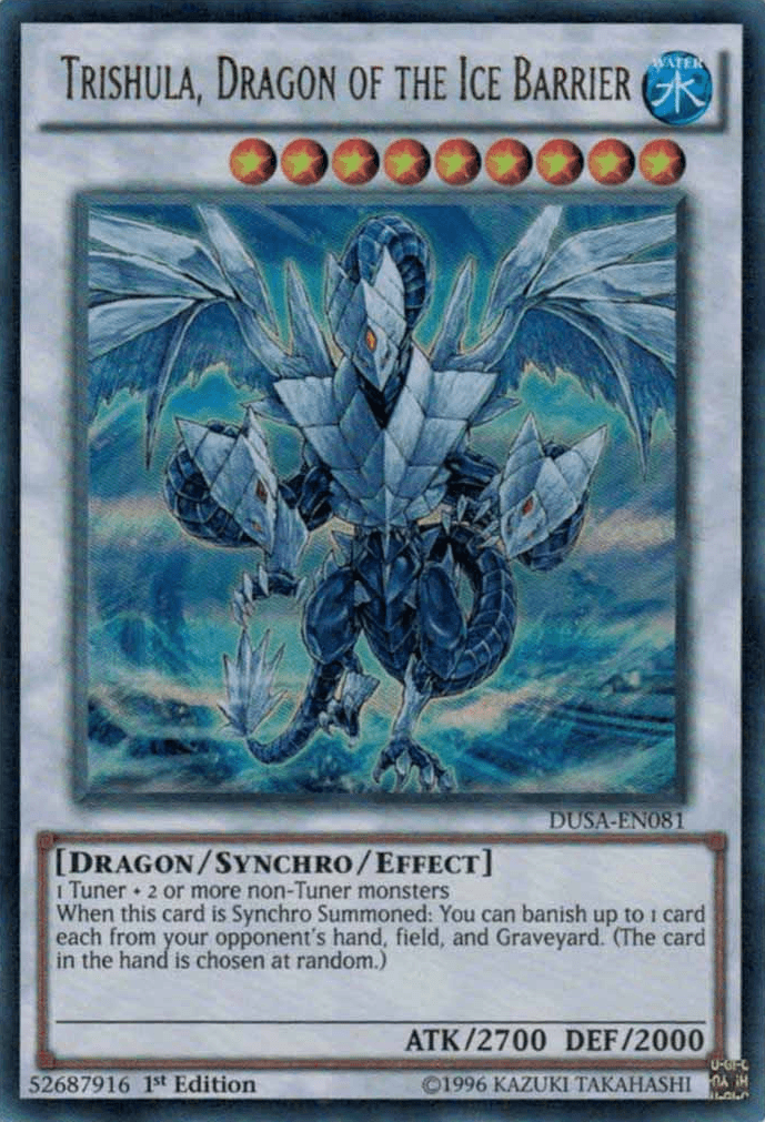 Trishula, Dragon of the Ice Barrier [DUSA-EN081] Ultra Rare - Josh's Cards