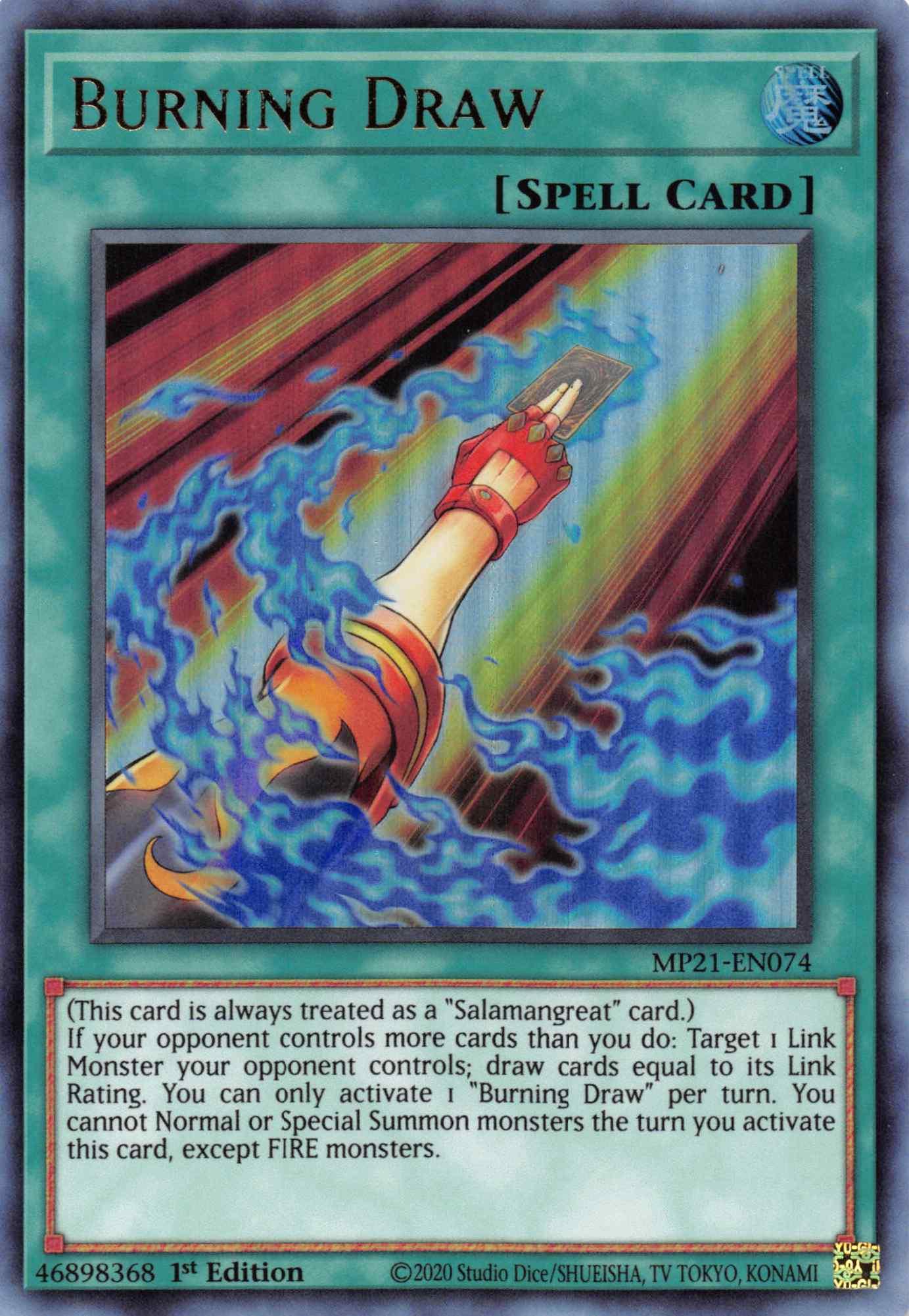 Burning Draw [MP21-EN074] Ultra Rare - Josh's Cards