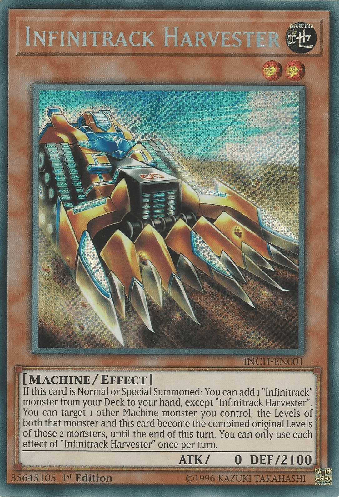 Infinitrack Harvester [INCH-EN001] Secret Rare - Josh's Cards