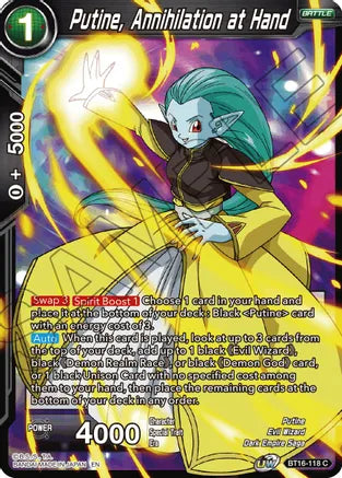 Putine, Annihilation at Hand (BT16-118) [Realm of the Gods] Parallel Foil