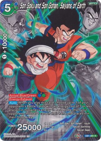 Son Goku and Son Gohan, Saiyans of Earth (Alternate Art) (DB1-091) [Special Anniversary Set 2020] Parallel Foil