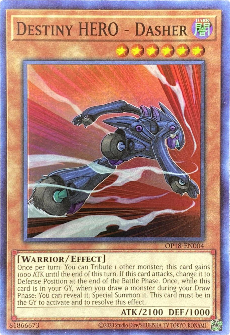 Destiny HERO - Dasher [OP18-EN004] Super Rare - Josh's Cards