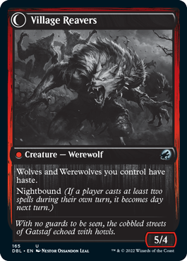 Village Watch // Village Reavers (DBL-165) - Innistrad: Double Feature: (Double Faced Transform) Foil