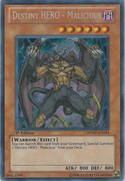 Destiny HERO - Malicious [RYMP-EN034] Secret Rare - Josh's Cards