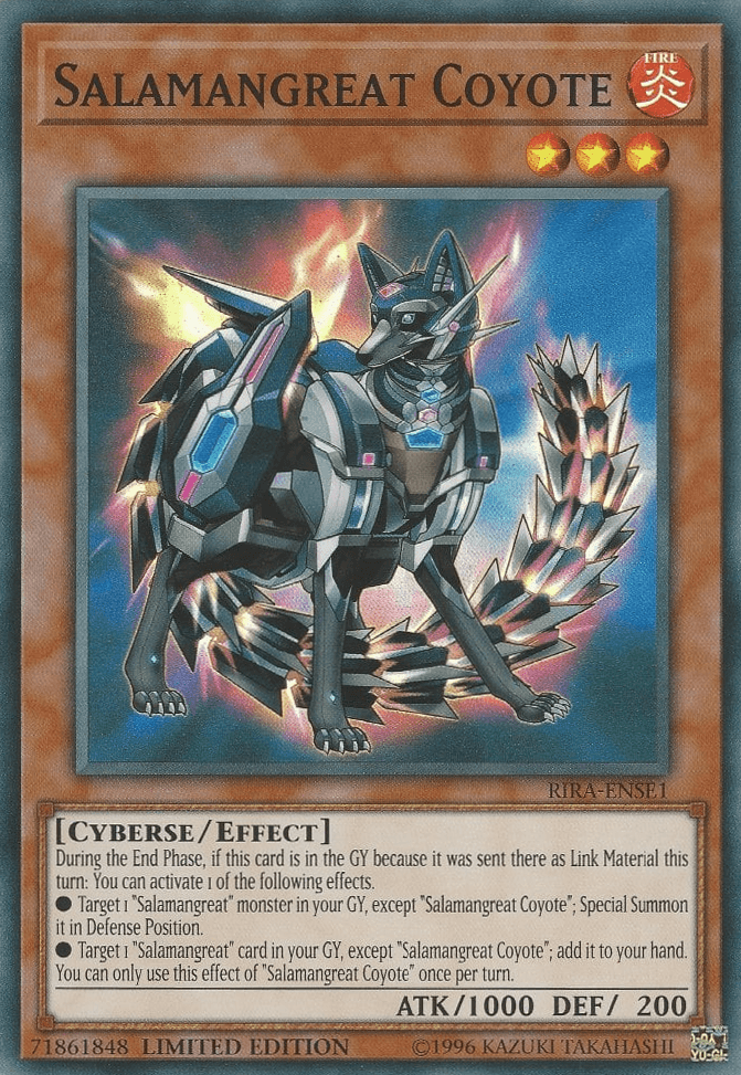Salamangreat Coyote [RIRA-ENSE1] Super Rare - Josh's Cards
