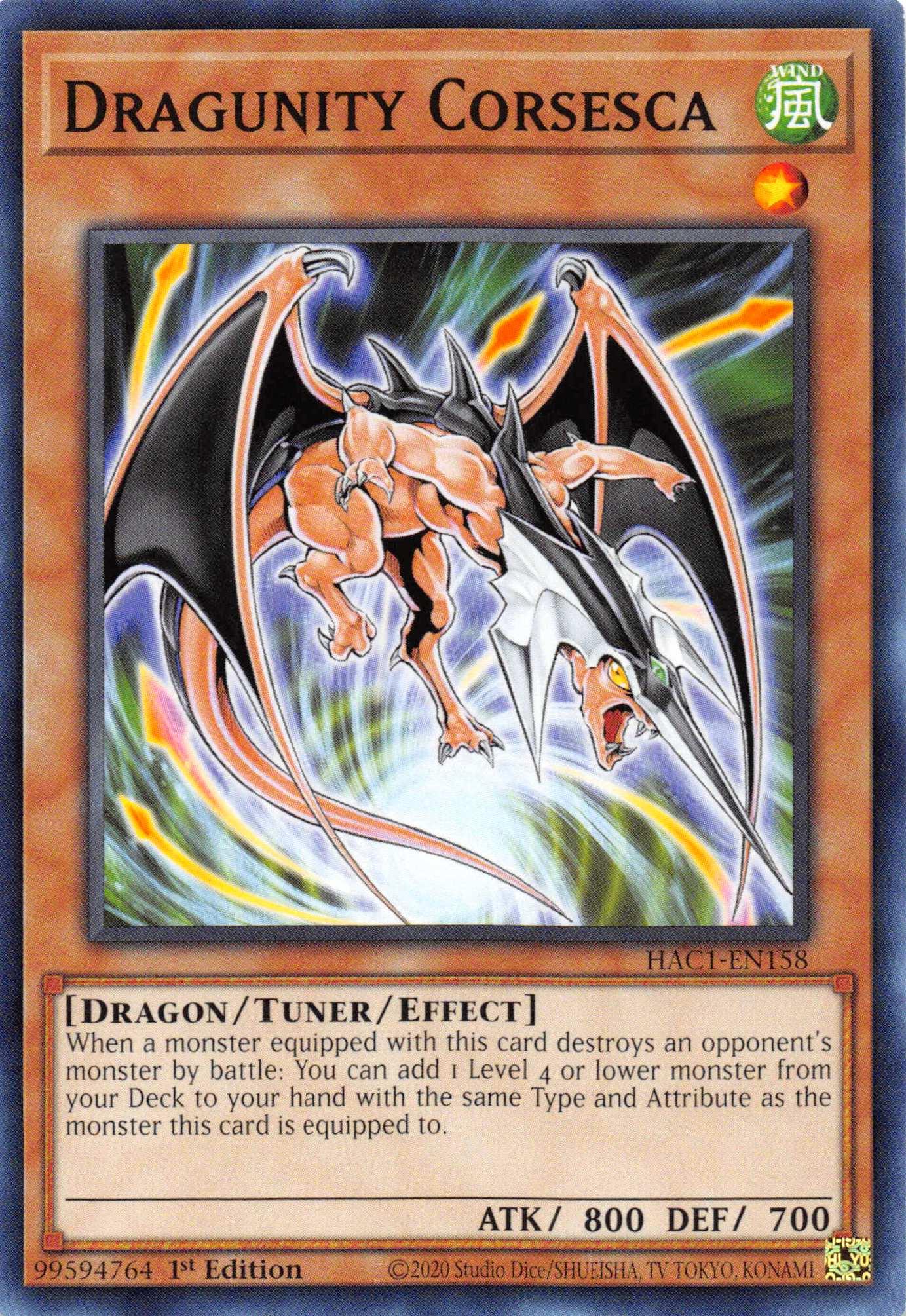 Dragunity Corsesca [HAC1-EN158] Common - Josh's Cards