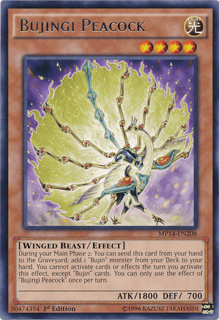 Bujingi Peacock [MP14-EN208] Rare - Josh's Cards