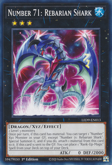 Number 71: Rebarian Shark [LED9-EN013] Common - Josh's Cards