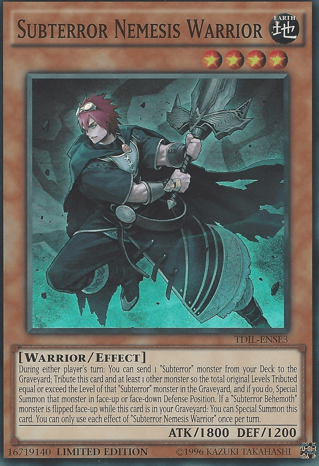 Subterror Nemesis Warrior [TDIL-ENSE3] Super Rare - Josh's Cards