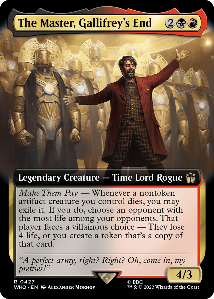 The Master, Gallifrey's End (WHO-427) - Doctor Who: (Extended Art)