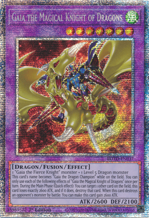 Gaia the Magical Knight of Dragons [ROTD-EN037] Starlight Rare - Josh's Cards