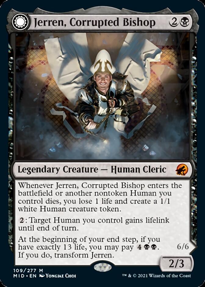 Jerren, Corrupted Bishop // Ormendahl, the Corrupter (MID-109) - Innistrad: Midnight Hunt: (Double Faced Transform) Foil