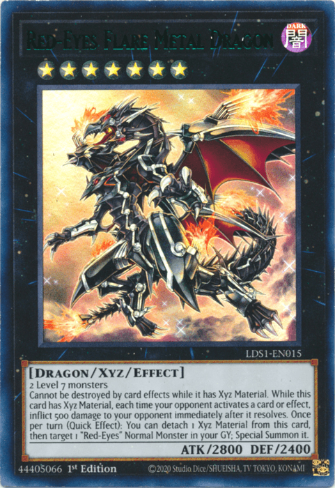 Red-Eyes Flare Metal Dragon (Green) [LDS1-EN015] Ultra Rare - Josh's Cards