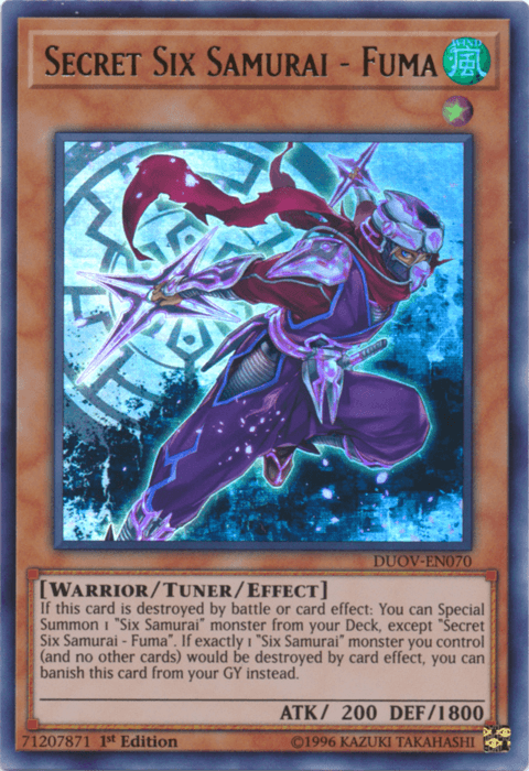 Secret Six Samurai - Fuma [DUOV-EN070] Ultra Rare - Josh's Cards