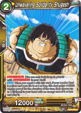 Unwavering Solidarity Shugesh (BT3-100) [Cross Worlds] Parallel Foil