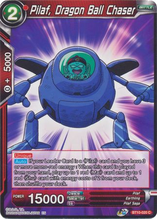 Pilaf, Dragon Ball Chaser (BT10-020) [Rise of the Unison Warrior] Parallel Foil