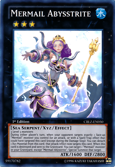 Mermail Abysstrite [CBLZ-EN050] Super Rare - Josh's Cards