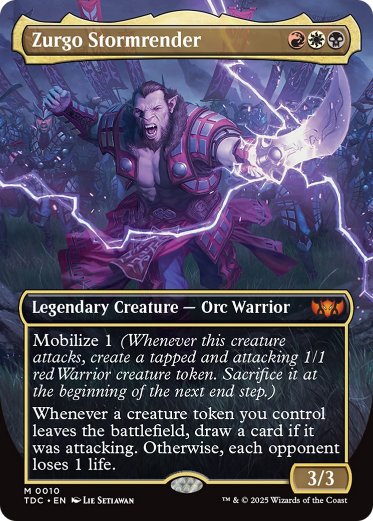 Zurgo Stormrender (TDC-010) - Commander: Tarkir: Dragonstorm (Borderless) Foil