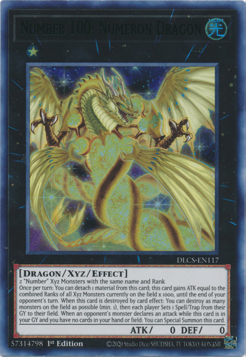 Number 100: Numeron Dragon (Green) [DLCS-EN117] Ultra Rare - Josh's Cards