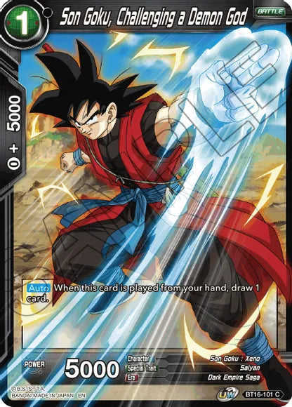 Son Goku, Challenging a Demon God (BT16-101) [Realm of the Gods] Parallel Foil