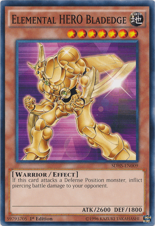 Elemental Hero Bladedge [SDHS-EN009] Common - Josh's Cards