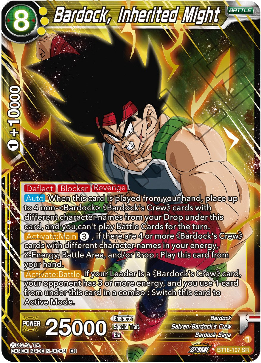 Bardock, Inherited Might (BT18-107) [Dawn of the Z-Legends] Parallel Foil