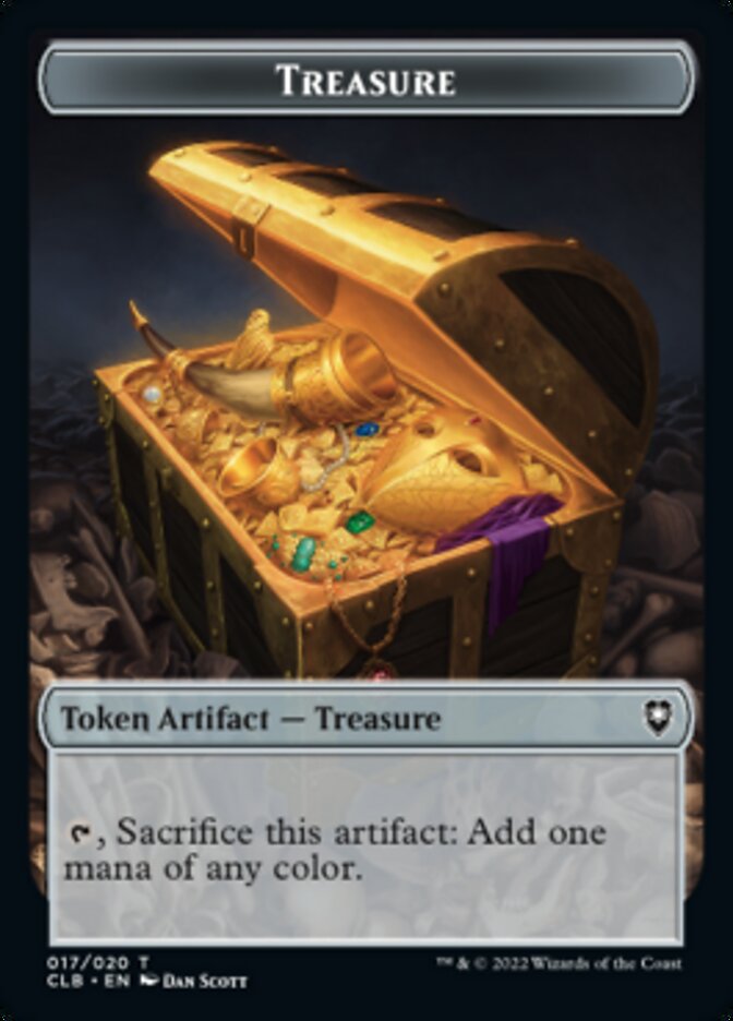 Treasure // Saproling Double-Sided Token [Commander Legends: Battle for Baldur's Gate Tokens] Foil