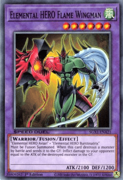 Elemental HERO Flame Wingman [SGX1-ENA21] Common - Josh's Cards