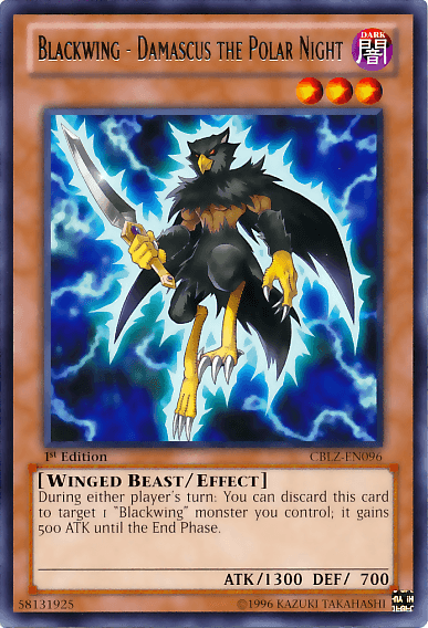 Blackwing - Damascus the Polar Night [CBLZ-EN096] Rare - Josh's Cards