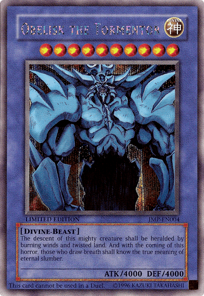 Obelisk the Tormentor [JMP-EN004] Secret Rare - Josh's Cards