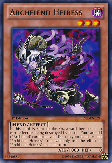 Archfiend Heiress [JOTL-EN029] Rare - Josh's Cards