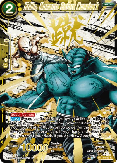 Krillin, Moments Before Comeback (Alternate Art) (BT11-097) [Special Anniversary Set 2021] Parallel Foil