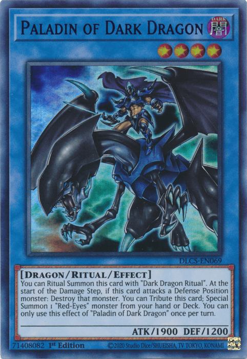 Paladin of Dark Dragon (Blue) [DLCS-EN069] Ultra Rare - Josh's Cards