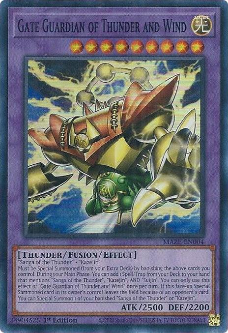 Gate Guardian of Thunder and Wind [MAZE-EN004] Super Rare - Josh's Cards