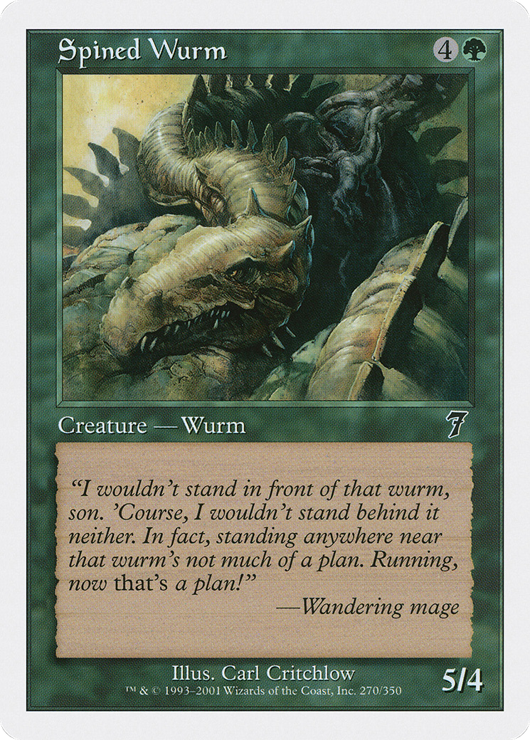 Spined Wurm [Seventh Edition] Foil