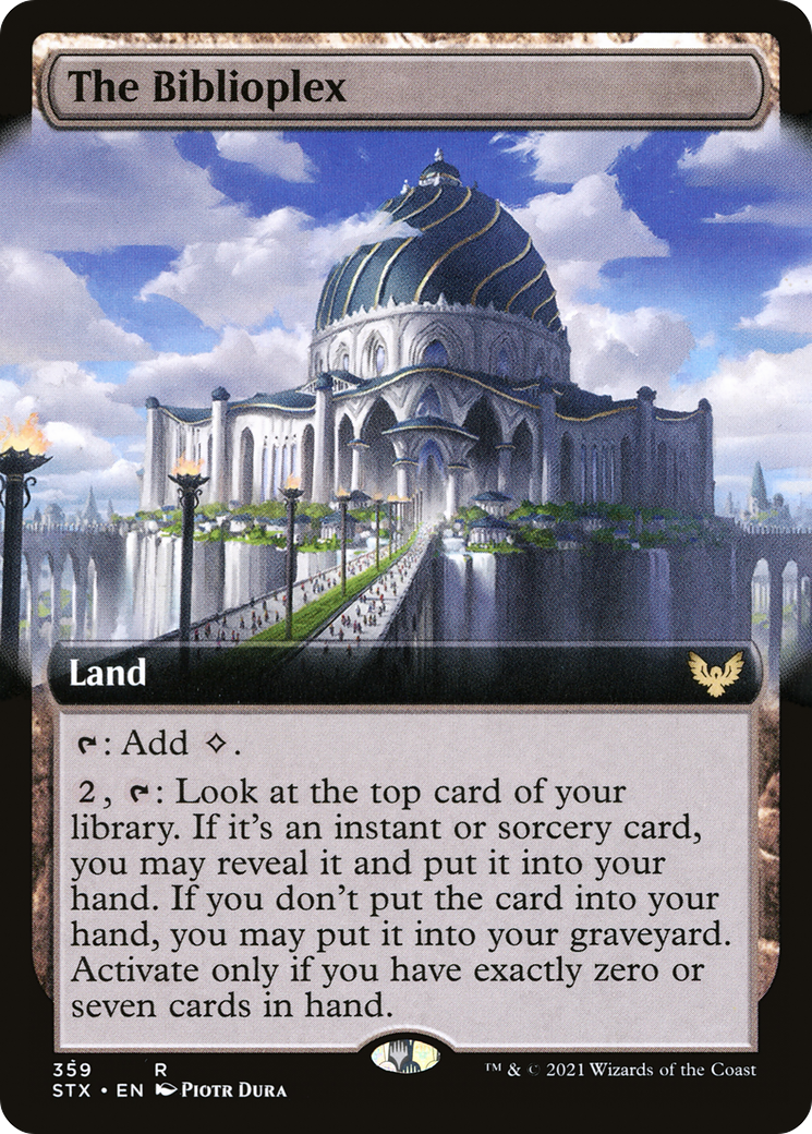 The Biblioplex (STX-359) - Strixhaven: School of Mages: (Extended Art) Foil