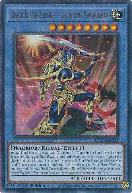 Black Luster Soldier - Legendary Swordsman [MAZE-EN011] Ultra Rare - Josh's Cards