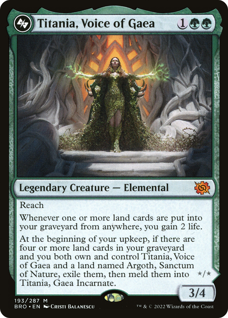 Titania, Voice of Gaea (BRO-193) - The Brothers' War