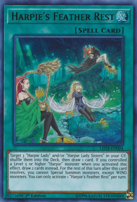 Harpie's Feather Rest [LED4-EN004] Ultra Rare - Josh's Cards