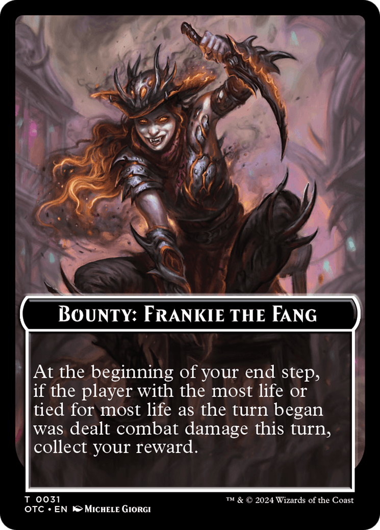 Bounty: Frankie the Fang // Bounty Rules Double-Sided Token [Outlaws of Thunder Junction Commander Tokens] - Josh's Cards