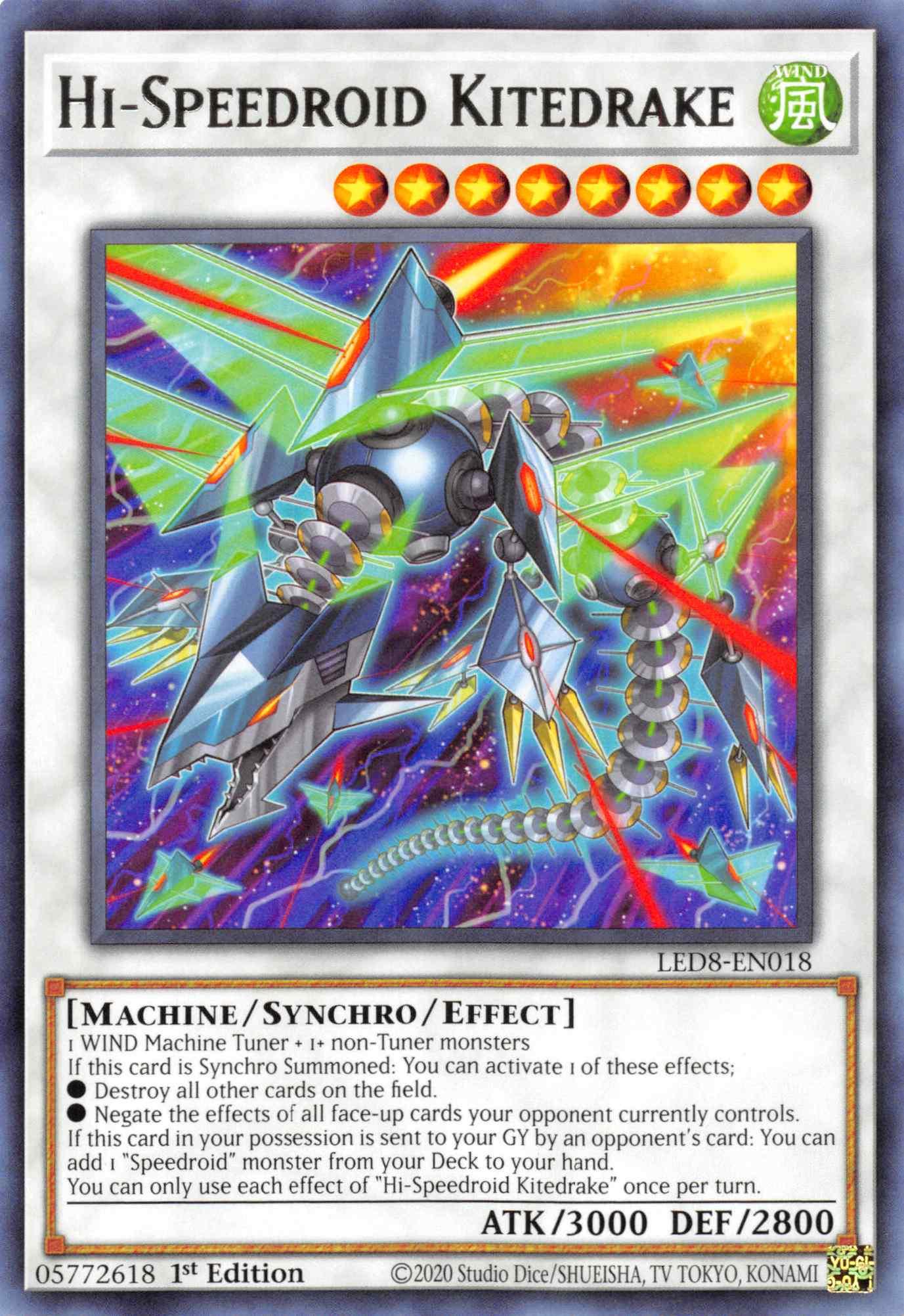 Hi-Speedroid Kitedrake [LED8-EN018] Rare - Josh's Cards